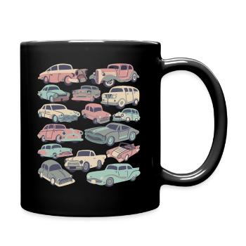 Autos Oldtimer PKW Fahrzeug Automobil Führerschein - Tasse einfarbig - Schwarz - Rechts