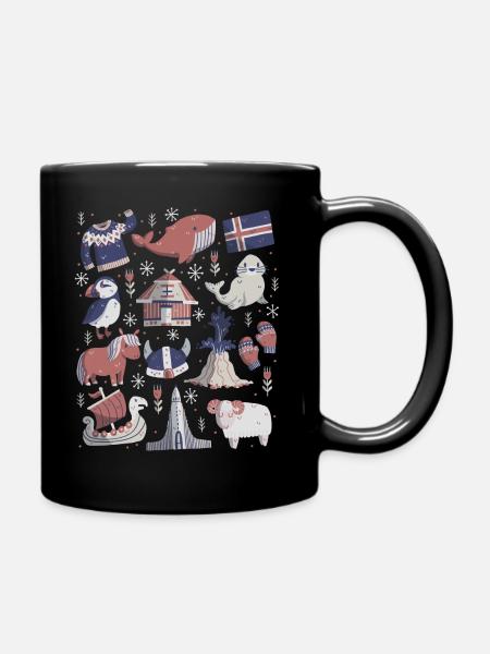 Iceland - Full Colour Mug - black