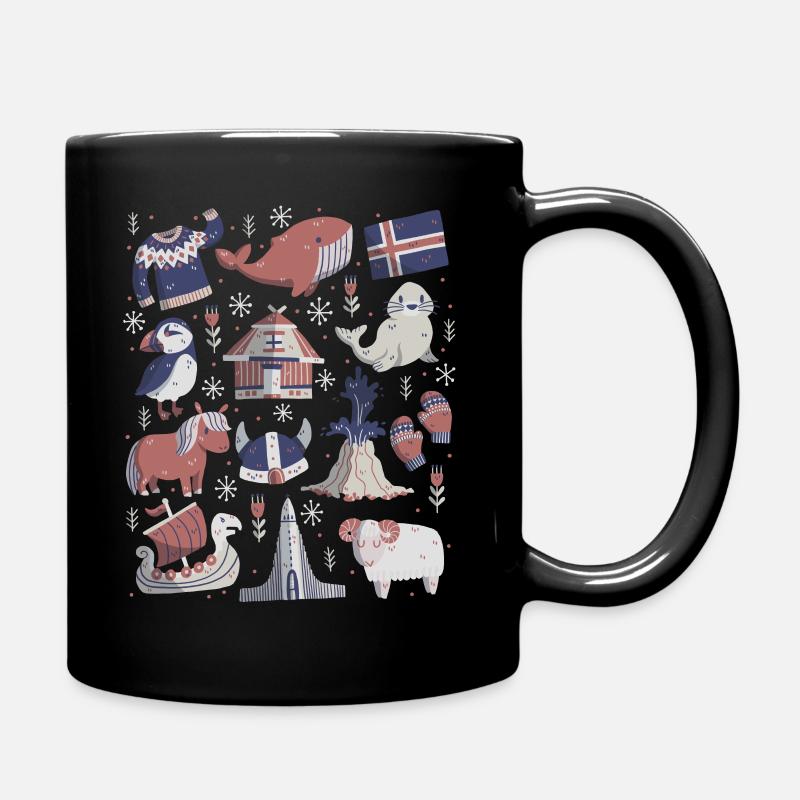 Iceland - Full Colour Mug - black