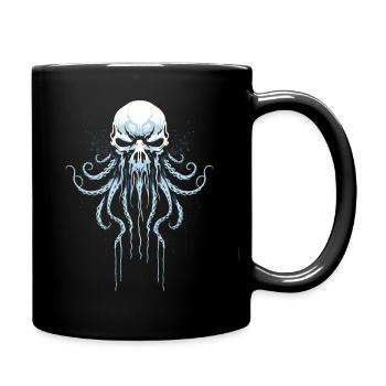 Octopus Squid Animal Tattoo Gothpunk - Full Colour Mug - black - Right