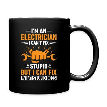 Electrician Electrical Engineer Master Electrician - Full Colour Mug - black - Right