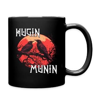 Blutrabe | Wikinger Odins Raben Wikinger - Tasse einfarbig - Schwarz - Rechts