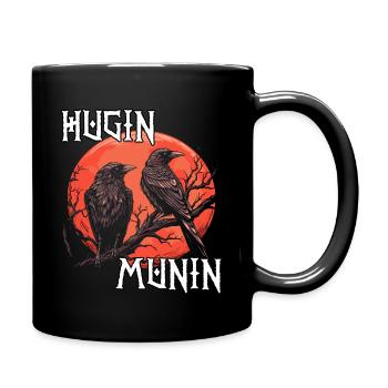Vegvisir Kompass | Wikinger T-Shirt | Odins Raben - Tasse einfarbig - Schwarz - Rechts