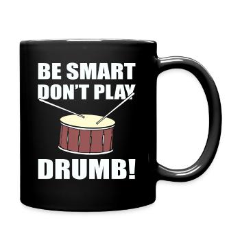 Schlagzeuger Wortspiele Drum Player - Tasse einfarbig - Schwarz - Rechts