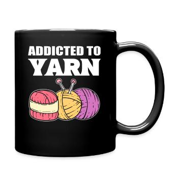 Addicted To Yarn Häkeln - Tasse einfarbig - Schwarz - Rechts