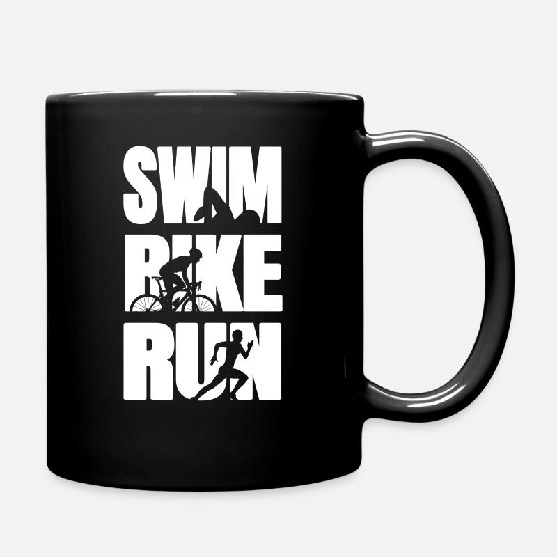 Triathlon Triathlet - Tasse einfarbig - Schwarz