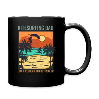 kitesurf papa comme un papa ordinaire mais plus cool - Mug uni - noir - Droite