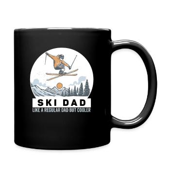 Ski papa comme un papa ordinaire mais plus cool drôle de ski - Mug uni - noir - Droite
