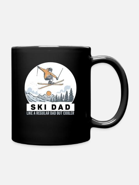 Ski papa comme un papa ordinaire mais plus cool drôle de ski - Mug uni - noir