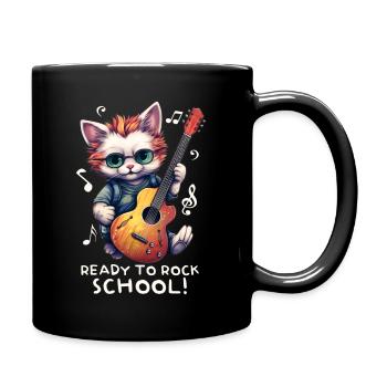 Chaton chat inscrit à la rentrée scolaire - Mug uni - noir - Droite