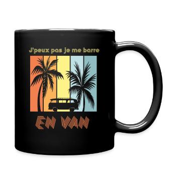 J'peux pas je me barre en van - Mug uni - noir - Droite