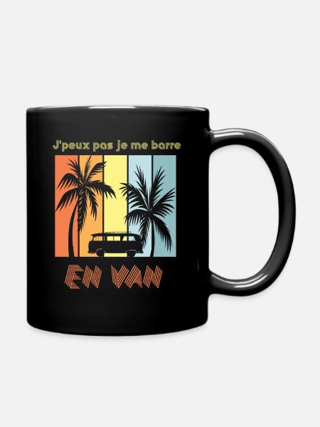 J'peux pas je me barre en van - Mug uni - noir