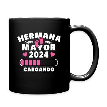 Große Schwester 2024 - Tasse einfarbig - Schwarz - Rechts