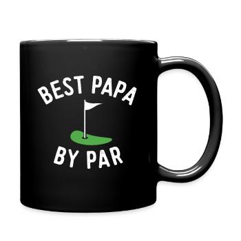 Mens Best Papa By Par Funny Golf - Fête des pères - Mug uni - noir - Droite