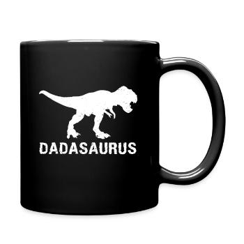 Bester Dada-Dinosaurier Dadasaurus Vatertag - Tasse einfarbig - Schwarz - Rechts