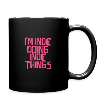 I'm Indie doing Indie things - Full Colour Mug - black - Right