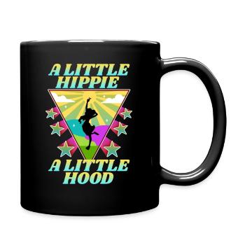 Un peu hippie Un petit capot - Mug uni - noir - Droite