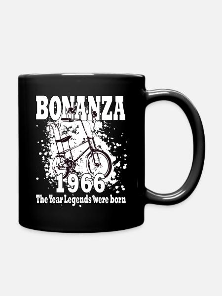 Bonanza 1966 - Geburtsjahr - Bonanzarad - vintage - Tasse einfarbig - Schwarz