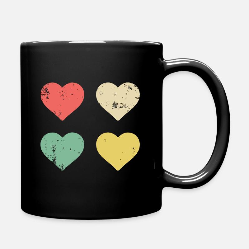 Hearts Pattern Saint-Valentin Mignon Love V-Day - Mug uni - noir