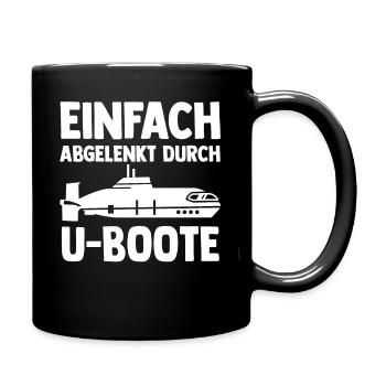 Tauchboot Unterseeboot Unterwasserboot U-Boot - Tasse einfarbig - Schwarz - Rechts