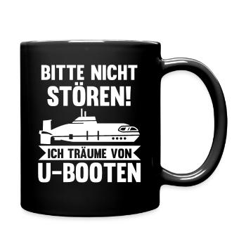 Tauchboot Unterseeboot Unterwasserboot U-Boot - Tasse einfarbig - Schwarz - Rechts
