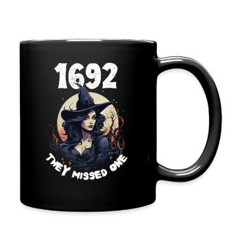 Magisches Halloween Salem 1692 Hexe Design Frauen - Tasse einfarbig - Schwarz - Rechts