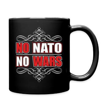 No Nato No Wars - Tasse einfarbig - Schwarz - Rechts