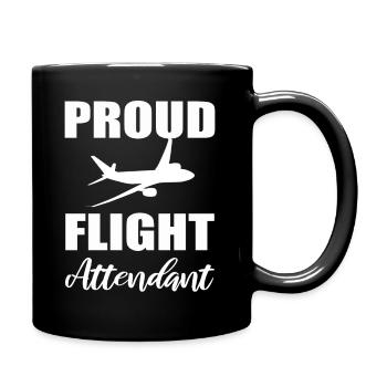 Stewardess Flugbegleiter Airline -Stewardess - Tasse einfarbig - Schwarz - Rechts