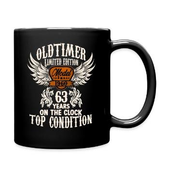 63 year old birthday outfit for classic car fans - Tasse einfarbig - Schwarz - Rechts