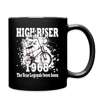 HIGH RISER - 1968 - Geburtsjahr - Bonanzarad - Tasse einfarbig - Schwarz - Rechts