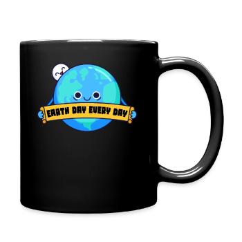 Tag der Erde: Alltägliches Umweltbewusstsein - Tasse einfarbig - Schwarz - Rechts