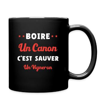 humour apéro boire un canon vigneron noel - Mug uni - noir - Droite
