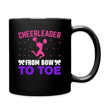 Cheerleader von Kopf bis zum Zeh Pompoms - Tasse einfarbig - Schwarz - Rechts