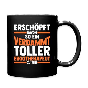 Ergotherapie Ergotherapeut - Tasse einfarbig - Schwarz - Rechts