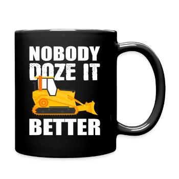 Lustiger Anbieter schwerer Geräte Bulldozer -Opera - Tasse einfarbig - Schwarz - Rechts