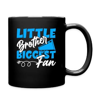 Cheerleading petit frère plus grand fan - Mug uni - noir - Droite
