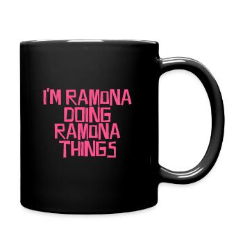 I'm Ramona doing Ramona things - Full Colour Mug - black - Right