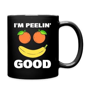 Bananen -Wortspiele Obstpflücker - Tasse einfarbig - Schwarz - Rechts