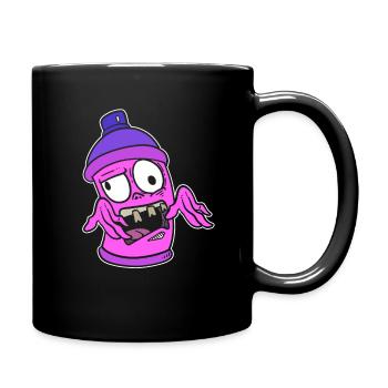 Zombie-Graffiti Spray Sprühmaler - Tasse einfarbig - Schwarz - Rechts