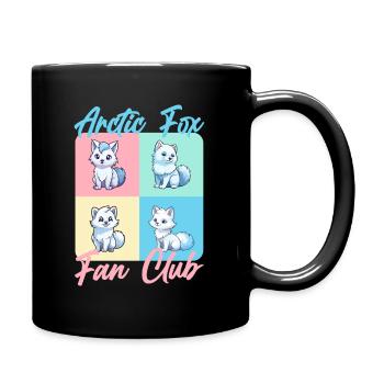 Polar Fox Ice Fox Arctic Fox - Full Colour Mug - black - Right