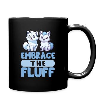 Polar Fox Ice Fox Arctic Fox - Full Colour Mug - black - Right