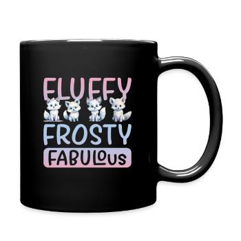Polar Fox Ice Fox Arctic Fox - Full Colour Mug - black - Right