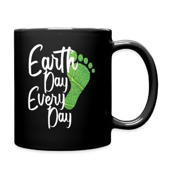 Tag der Erde: Alltägliches Umweltbewusstsein - Tasse einfarbig - Schwarz - Rechts