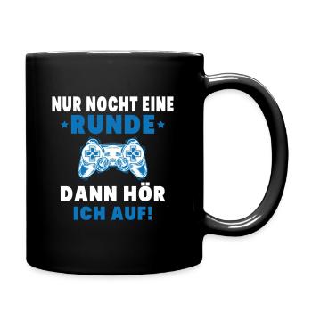 Nur noch eine Runde dann hör ich auf - Tasse einfarbig - Schwarz - Rechts