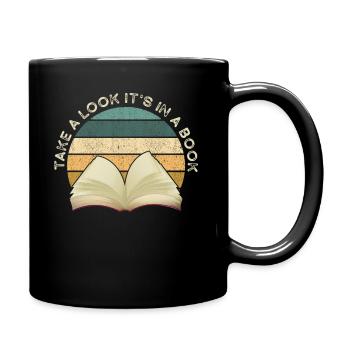 Jetez un coup d’œil C’est dans un rat de bibliothèque de lecture de livre - Mug uni - noir - Droite