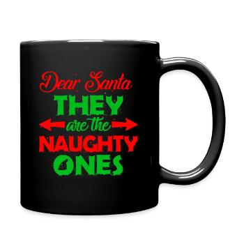 Cher Père Noël, ils sont les vilains Noël - Mug uni - noir - Droite