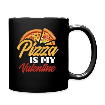 Pizza Saint-Valentin - Mug uni - noir - Droite