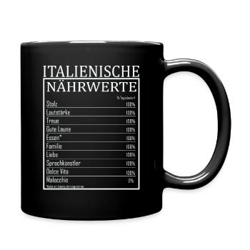 Italiener, Italienisch, Typisch - Tasse einfarbig - Schwarz - Rechts