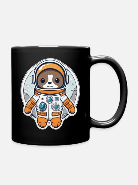 Astro Otter - Tasse einfarbig - Schwarz