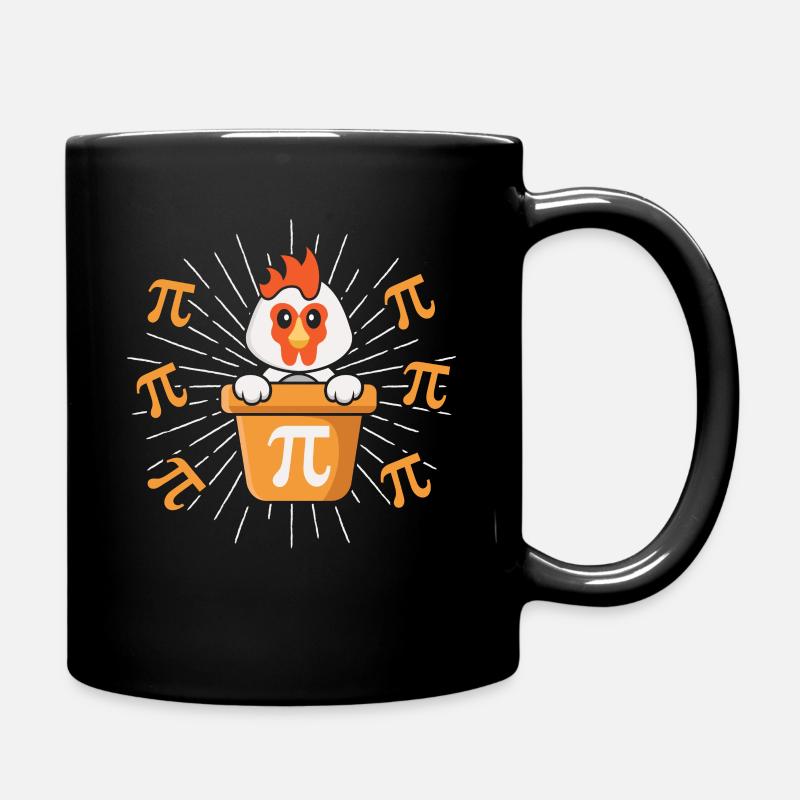 Pot de poulet Happy Pi Day Drôle de professeur de mathématiques - Mug uni - noir